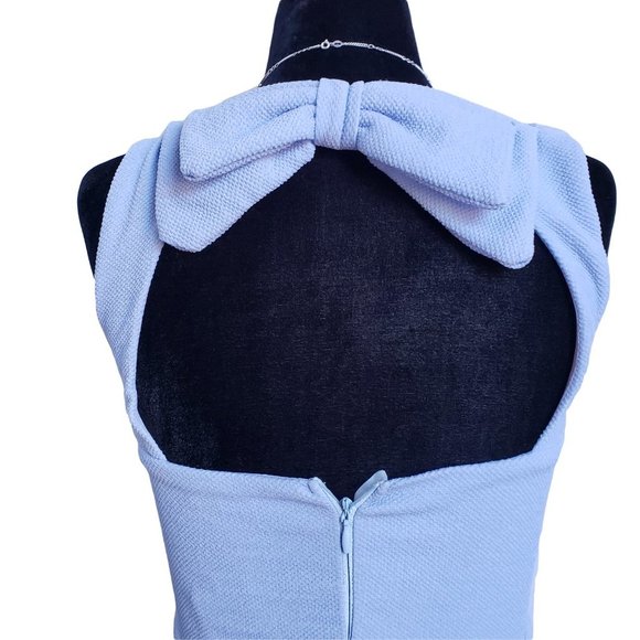 CHELSEA NWT Sky Blue Bow Back Dress with Tulle S - Picture 5 of 9
